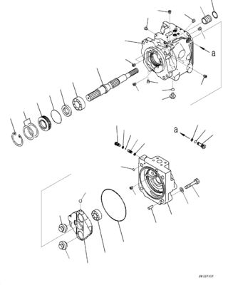 708-1W-02260 708-1W-02270 708-1W-00450 708-1W-00460 For Komatsu Truck HM400-3 Hydraulic  STEERING Pump and hoist pump