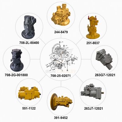 708-25-02071 Hydraulic Pump Assembly PW210-1 Stable Operation Durable Hydraulic Main Pump IRON CAVALRY