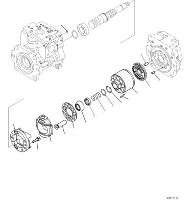 708-1g-00060 708-1g-01060 708-1g-04310 For Komatsu Wa470-6 Wa480-6 Hydraulic Piston Main Pump Loader Pump Original