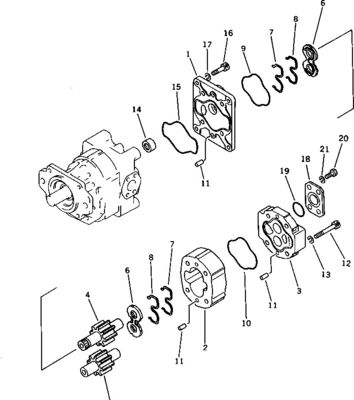 705-52-40100 705-52-40001 705-32-37740  For Komatsu Bulldozer  D375-5  Hydraulic Main Pump  Original WORK EQUIPMENT PUMP