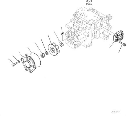 708-1H-00261 708-1H-01261 708-1H-04270 For Komatsu Bulldozer  D375A-8 Hydraulic Main Pump  Original WORK EQUIPMENT PUMP