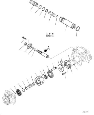 708-1H-00261 708-1H-01261 708-1H-04270 For Komatsu Bulldozer  D375A-8 Hydraulic Main Pump  Original WORK EQUIPMENT PUMP