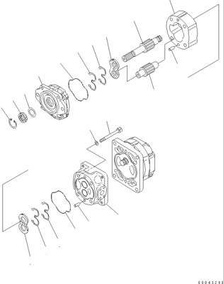 705-52-30A00 705-14-32731 For Komatsu Bulldozer D155A-6 D155AX-6 Hydraulic Pump Piston pump  Aftermarket