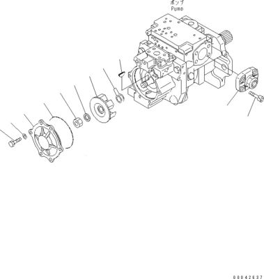 708-1H-00251 708-2H-04650 For Komatsu Bulldozer D155AX-6 D155AX-6A Hydraulic Main Pump Original WORK EQUIPMENT PUMP