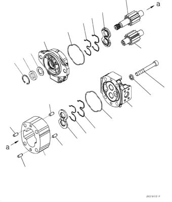 705-22-31230 For Komatsu Bulldozer D37EX-23 D37PX-23 D39EX-23 D39PX-23 Hydraulic  CHARGE PUMP HYDRAULIC OIL PUMP
