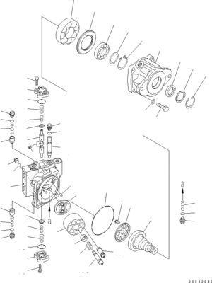 706-7H-01101 706-7H-12310  706-7H-01100 For Komatsu bulldozer D155AX-6 D155AX-7 Hydraulic Motor HST PUMP Aftermarket