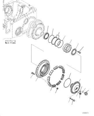 Komatsu Bulldozer D155AX-6 Travel Assembly Final Drive 17A-27-00093 17A-27-00090 17A-27-00092 17A-27-00095