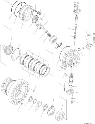11Y-27-40602 11Y-27-40601 For Komatsu Bulldozer D37EX-23 D39EX-23 D37PX Travel Assembly Final Drive Original Aftermarket