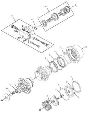 144-5196 209-6663 For CAT 301.5 301.6 301.8 Excavator Travel Assembly Final Drive Original Travel Motor