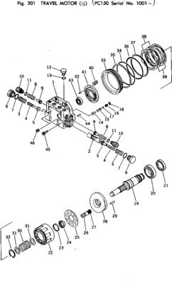21K-60-00020 For Komatsu PC150-1 Excavator Travel Assembly Final Drive Original Travel Motor Aftermarket High quality