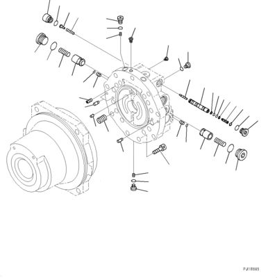 21N-60-34100 21N6034100 For Komatsu PC1250-8 1250SP-8 Excavator Hydraulic Drive Motor Aftermarket