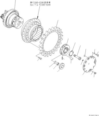 11Y-27-10301 11Y-27-10401 For Komatsu Bulldozer D31EX-21 D37EX-21 D37PX-21 Travel Assembly Final Drive Travel Motor