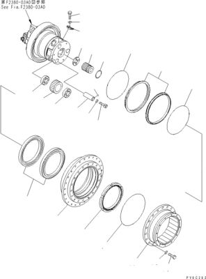 11Y-27-10301 11Y-27-10401 For Komatsu Bulldozer D31EX-21 D37EX-21 D37PX-21 Travel Assembly Final Drive Travel Motor