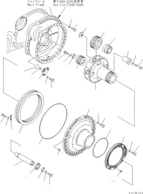 195-27-00940 195-27-00950 195-27-00920 For Komatsu Bulldozer D375A-6 Travel Assembly Final Drive Travel Motor Original