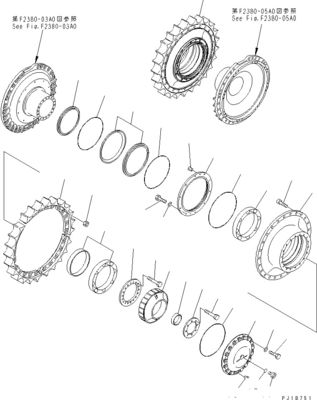 195-27-00921 195-27-00900 Final Drive For Komatsu Bulldozer D375A-6