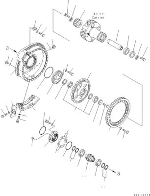 Original Excavator Final Drive 198-27-00611 198-27-00630 For Komatsu Bulldozer D475A-5EO