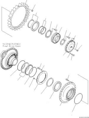 Original Excavator Final Drive 198-27-00611 198-27-00630 For Komatsu Bulldozer D475A-5EO