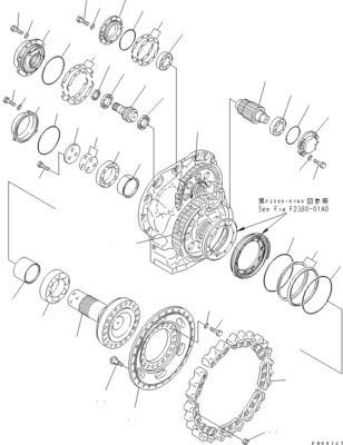 134-27-00122 134-27-00121 134-27-00120 For Komatsu Bulldozer D61EX-12 D61E-12 Excavator Final Drive