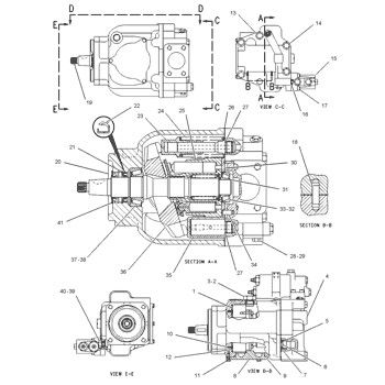 1071246 CA1071246 107-1246 For CAT 65C 70C 75C 85C CHALLENGER Hydraulic Main Pump Piston Pump PUMP ASSY PUMP GP-PISTON Aftermarket High quality Original