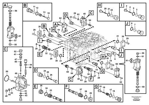 VOE14634178 VOE 14634178 For VOLVO EC480D EC480DHR Excavator Hydraulic Main Control Valve  Construction Machinery Parts Aftermarket High quality Original