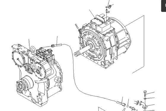 Komatsu D375A-5 Bulldozer Transmission Assembly Torque Converter Steering Assembly (PN: 195-15-71001, 195-15-71000, 195-00-00550, 195-00-00560)